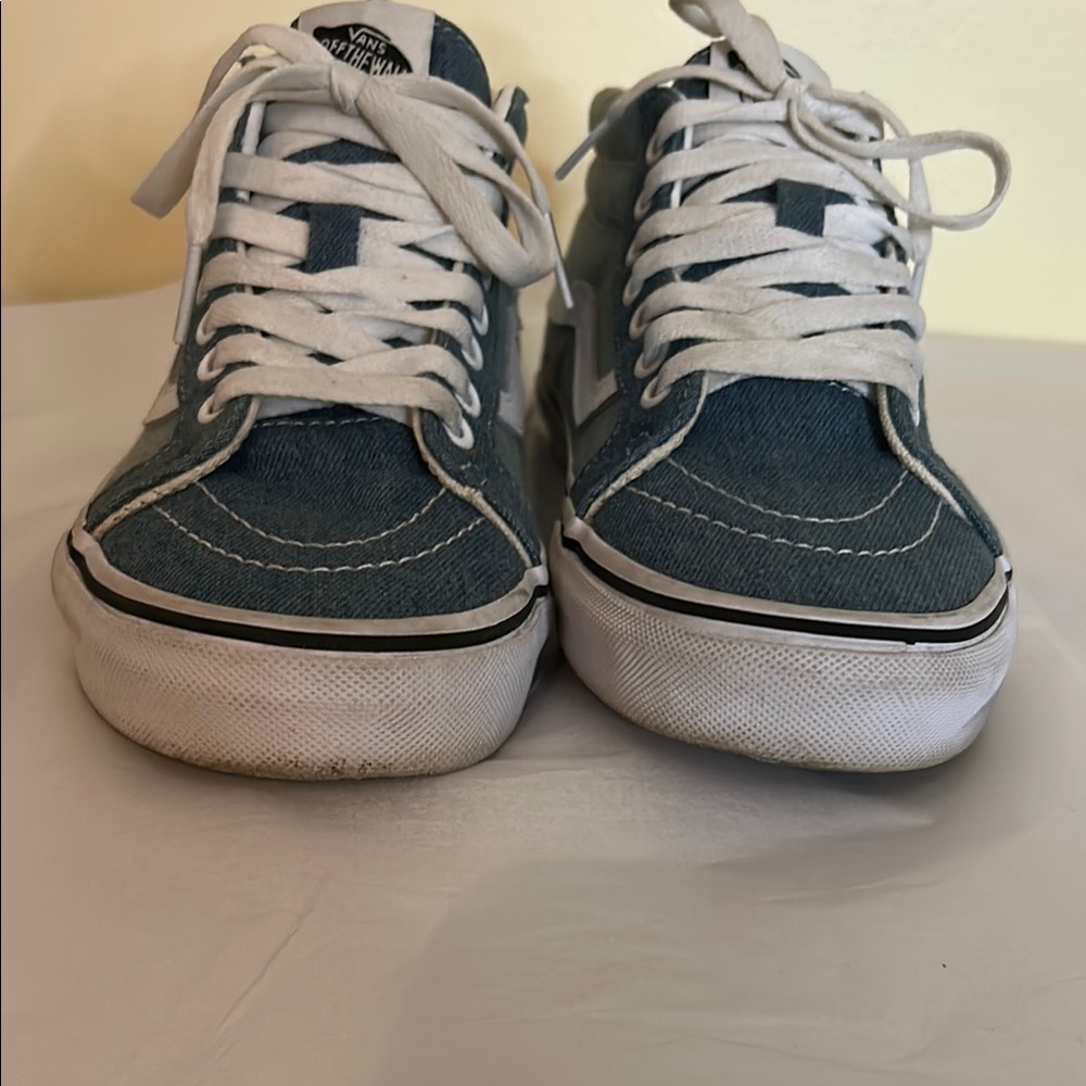 Vans Women’s Sk8-mid Reissu Denim Blue Lace Up Shoes Size 7.5 - Picture 4 of 12